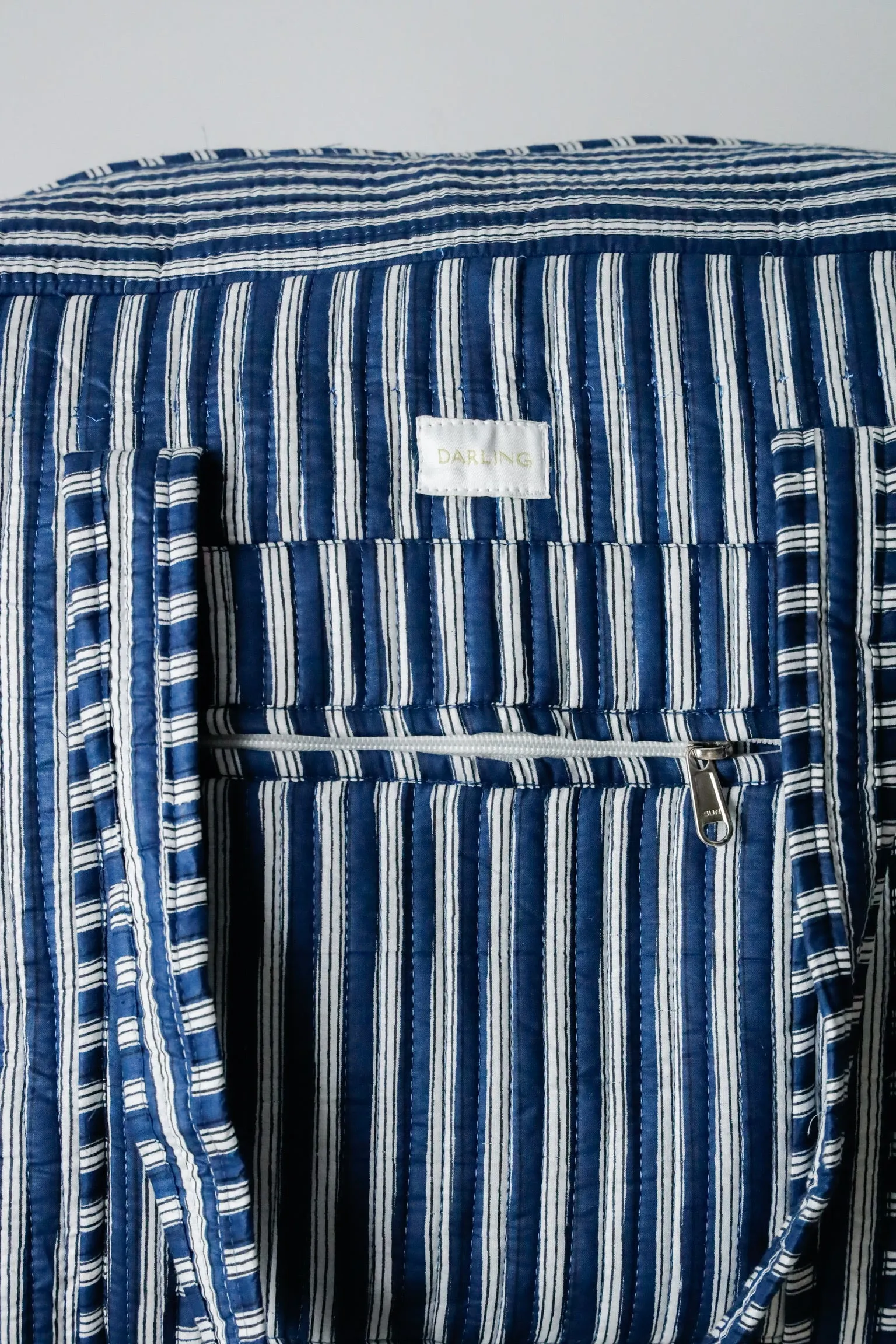 Weekender Bag in Navy Stripe