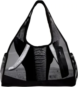 Weekender Travel Bag,Small Gym Bag,Asian Elephant Face Portrait,Gym Duffle Bag