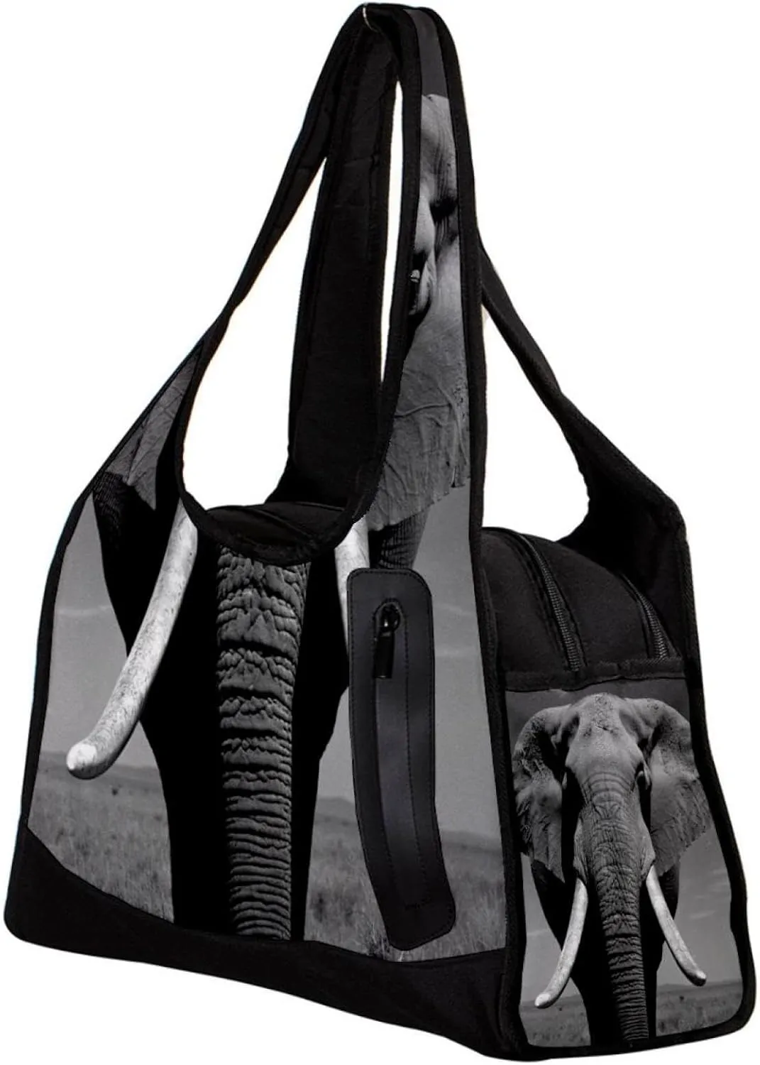 Weekender Travel Bag,Small Gym Bag,Asian Elephant Face Portrait,Gym Duffle Bag