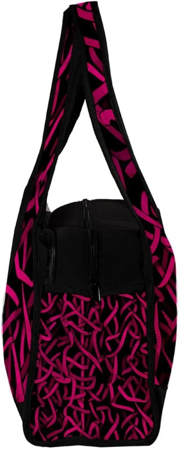 Weekender Travel Bag,Small Gym Bag,Breast Cancer Ribbon Pink,Gym Duffle Bag