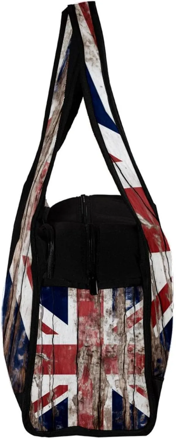 Weekender Travel Bag,Small Gym Bag,British Flag Wall Texture,Gym Duffle Bag