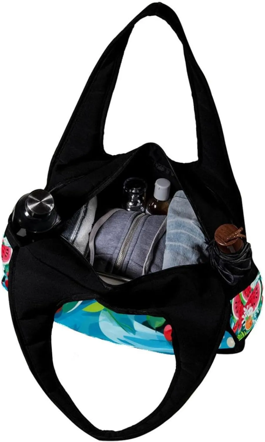 Weekender Travel Bag,Small Gym Bag,Cartoon Leaf Sea Watermelon,Gym Duffle Bag