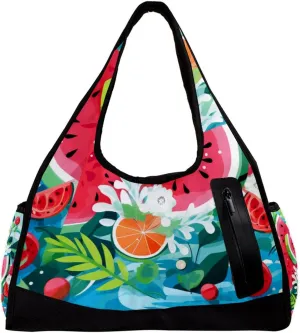 Weekender Travel Bag,Small Gym Bag,Cartoon Leaf Sea Watermelon,Gym Duffle Bag
