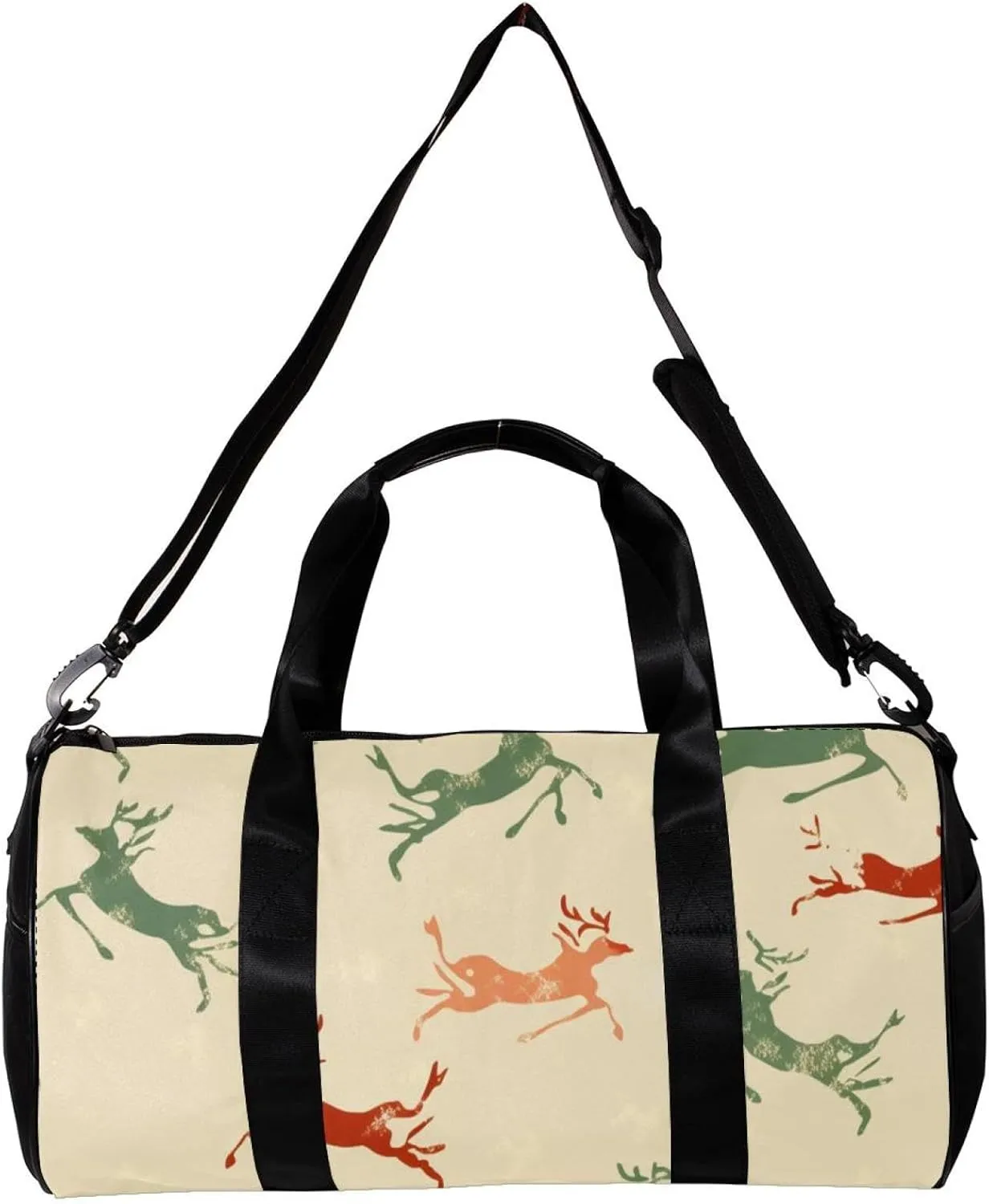 Weekender Travel Bag,Small Gym Bag,Colorful Jumping Deers,Gym Duffle Bag