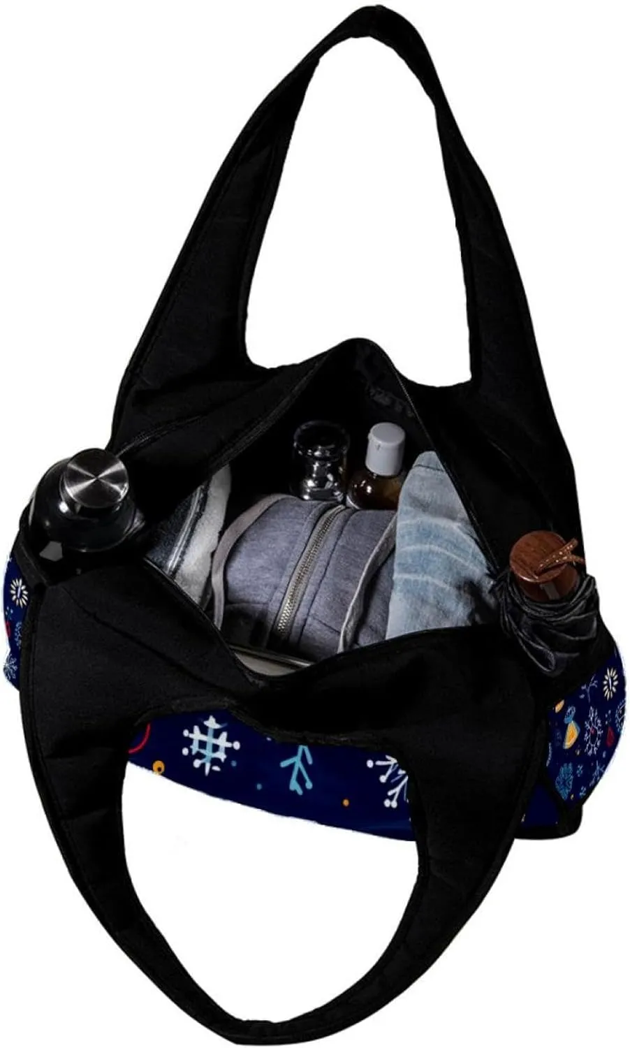 Weekender Travel Bag,Small Gym Bag,Deer Snowflake Angle Christmas,Gym Duffle Bag