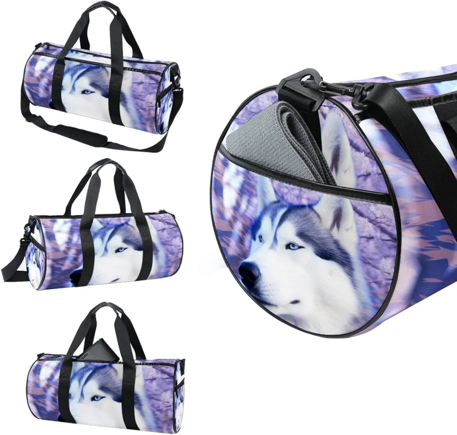 Weekender Travel Bag,Small Gym Bag,Dog Animal Wolf,Gym Duffle Bag