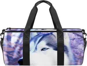 Weekender Travel Bag,Small Gym Bag,Dog Animal Wolf,Gym Duffle Bag