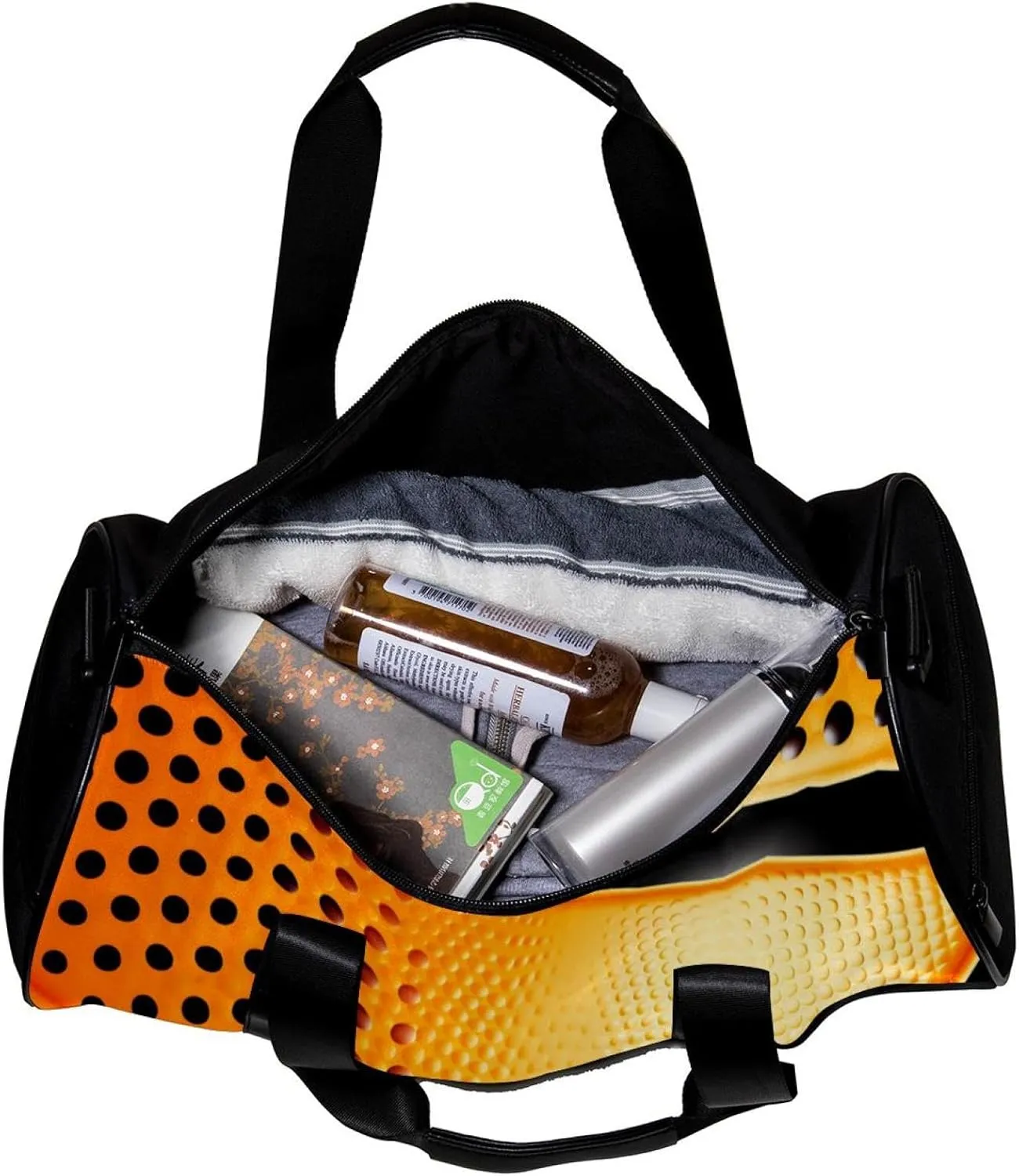 Weekender Travel Bag,Small Gym Bag,Dot Basketball Texture,Gym Duffle Bag