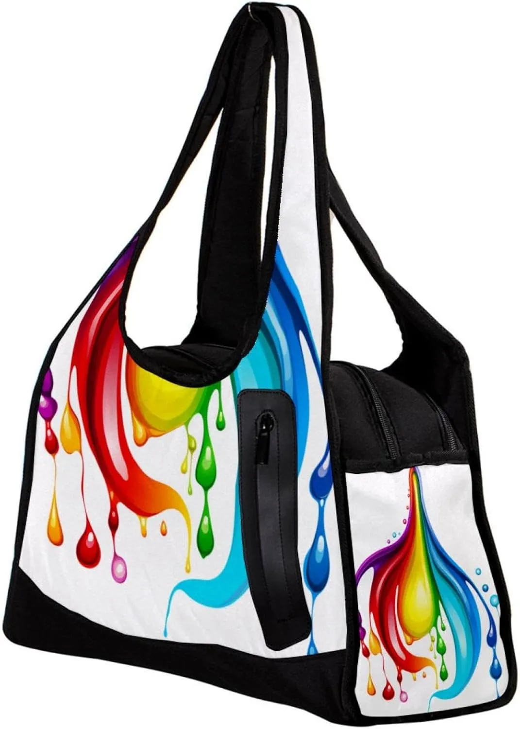Weekender Travel Bag,Small Gym Bag,Drop and Rainbow,Gym Duffle Bag