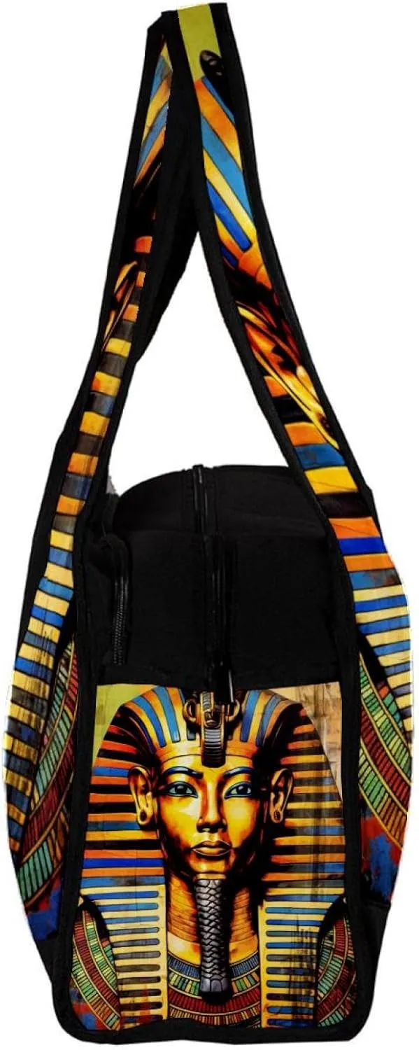 Weekender Travel Bag,Small Gym Bag,Egyptian Ancient Retro Nation,Gym Duffle Bag