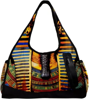 Weekender Travel Bag,Small Gym Bag,Egyptian Ancient Retro Nation,Gym Duffle Bag