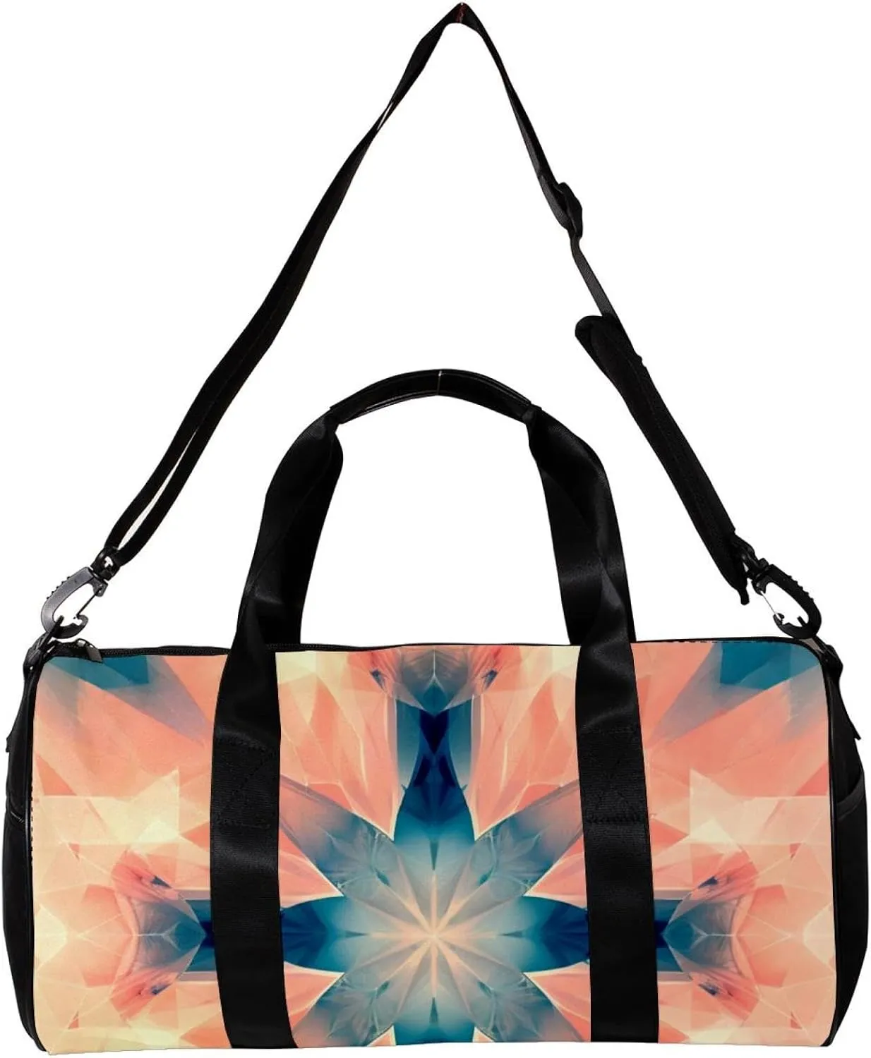 Weekender Travel Bag,Small Gym Bag,Fantasy Abstract Geometry,Gym Duffle Bag