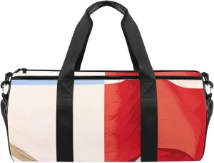 Weekender Travel Bag,Small Gym Bag,France and South Africa Flag,Gym Duffle Bag