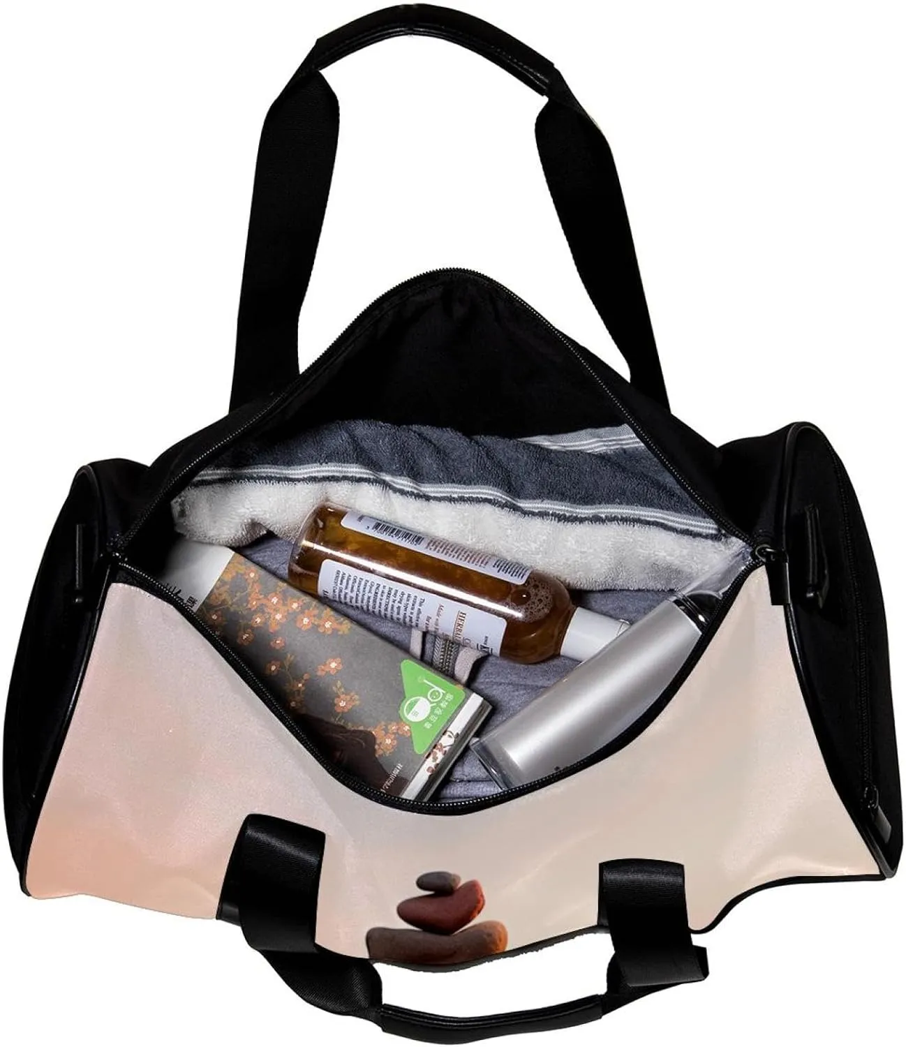 Weekender Travel Bag,Small Gym Bag,Sea Beach Stones,Gym Duffle Bag