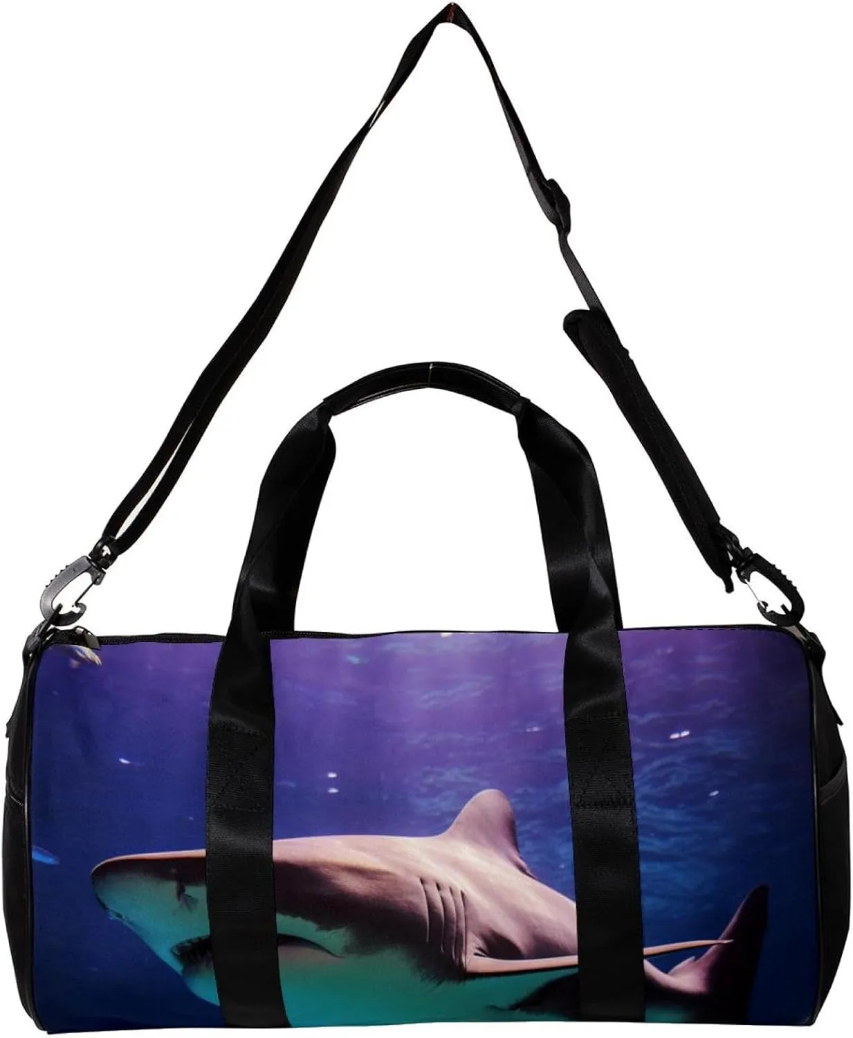 Weekender Travel Bag,Small Gym Bag,Sea World Fish Shark,Gym Duffle Bag