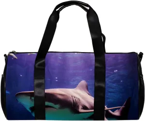 Weekender Travel Bag,Small Gym Bag,Sea World Fish Shark,Gym Duffle Bag