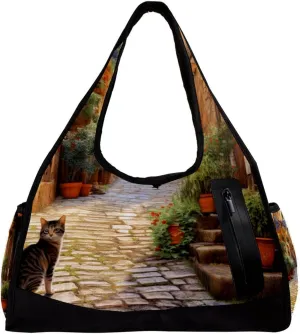 Weekender Travel Bag,Small Gym Bag,Vintage Yard Home Plants,Gym Duffle Bag