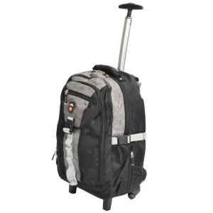 Wheeled Backpack Small Cabin Hiking Camping Travel Bag Fuji Grey