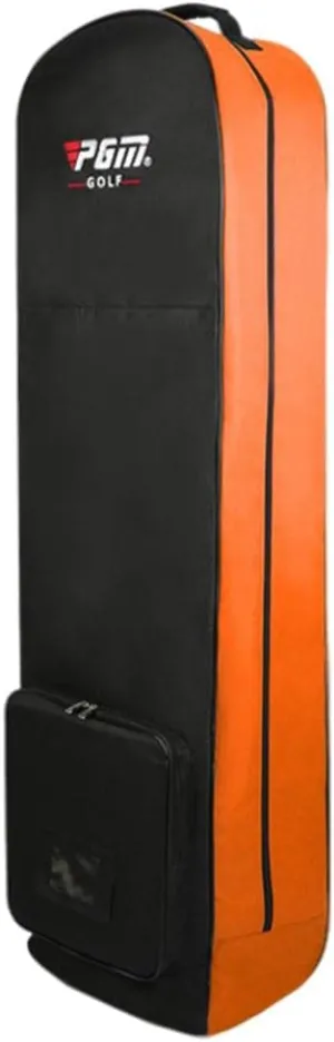 Wheeled Travel Cover for Men, Golf Bags for Airlines Shipping Nylon Cloth Wear Resistant Foldable Bag Protection Case for Golf - Orange