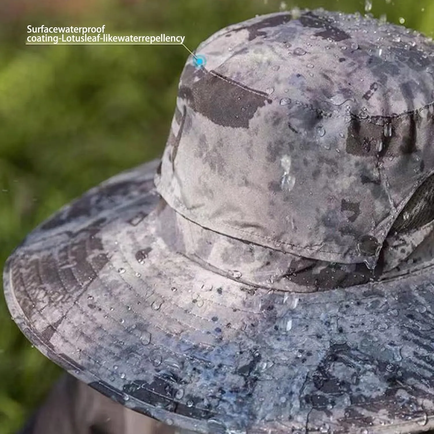 Wide Brim Solar Fan Hat, UPF 50  Bucket Hats with Solar Powered Fans for Camping Outdoor Hiking Beach Fishing