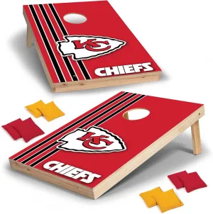 Wild Sports NFL 2' x 3' Solid Wood Cornhole Set with Direct Print HD Team Graphics – Great Gift for Any Football Fan! Bean Bag Toss Family Outdoor Games