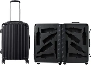 Wine Bottle Suitcase | Holds 12 Standard 750 ML Size Bottles | Universal Airplane Luggage Case, TSA Approved Wheeled Bag For Professionals and Consumers, Gift For Wine Lovers & Connoisseurs (29 IN)