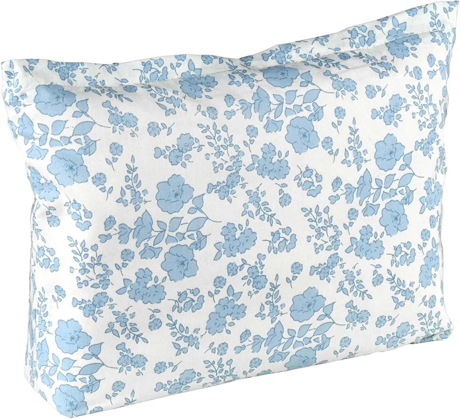 wipalor Cute Makeup Bags for Purse Cosmetic Bags for Women and Girls, Small Travel Makeup Bag Organizer Tool Pouch with Zipper, Floral Cotton Canvas Make Up Bag Toiletry Bag-Blue Flower
