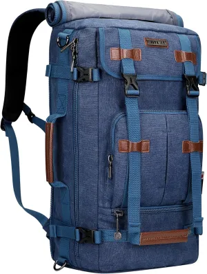 WITZMAN Canvas Backpack Vintage Travel Backpack Large Laptop Bags Convertible Shoulder Rucksack