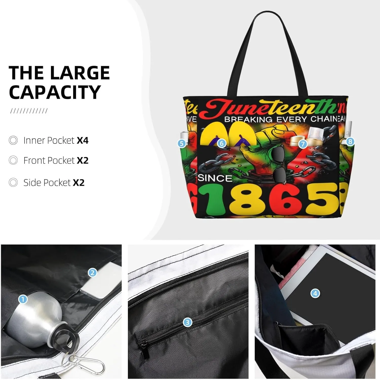 Women Large Beach Bag Travel Weekender Foldable Tote Bag for Pool Beach Vacation Gym