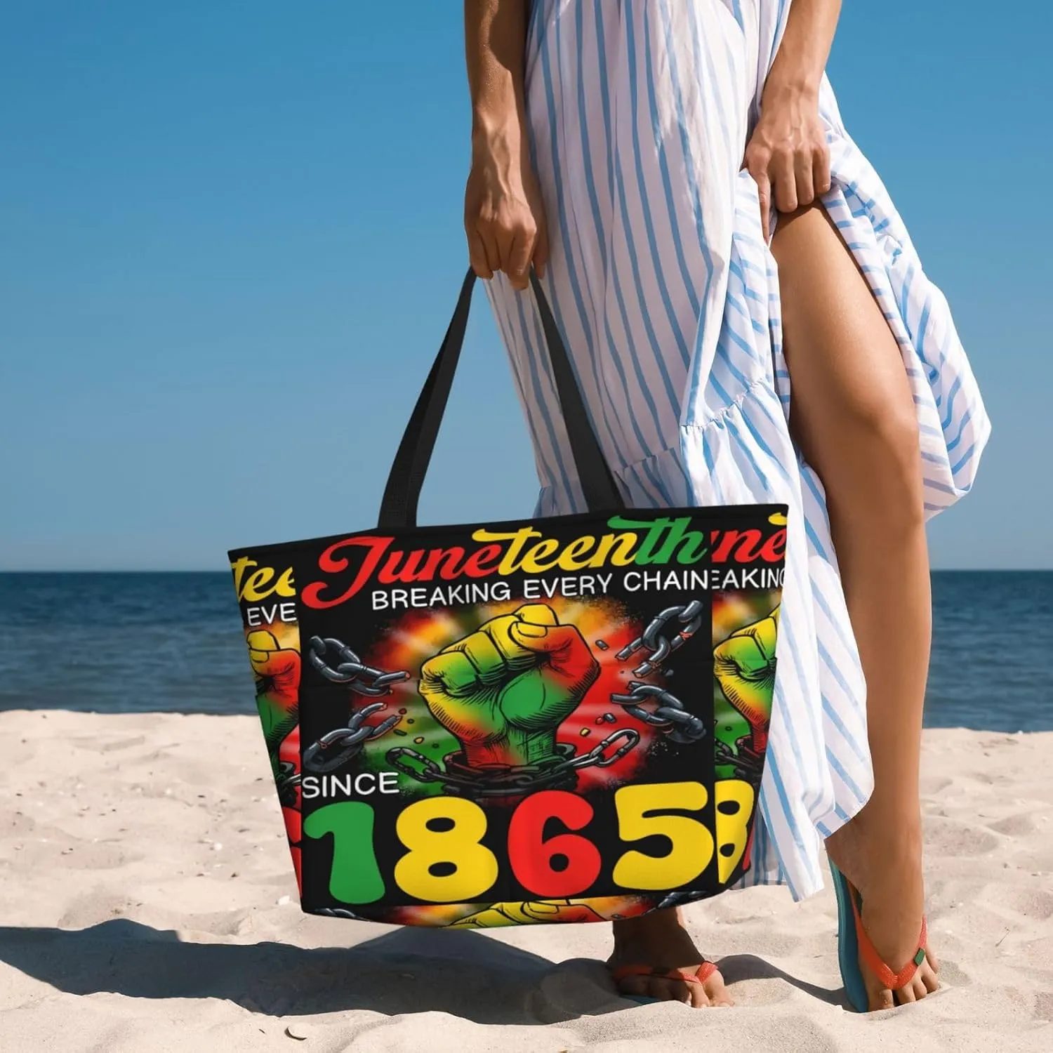 Women Large Beach Bag Travel Weekender Foldable Tote Bag for Pool Beach Vacation Gym