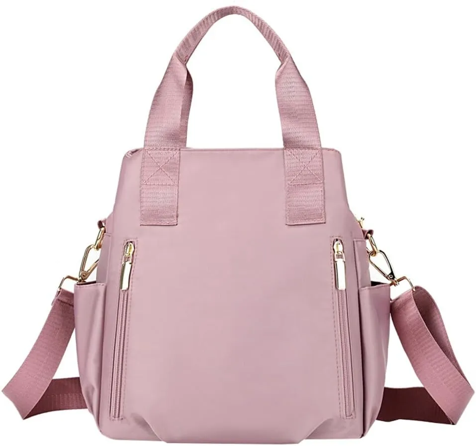 Women Large Canvas Tote Bags Nylon Multi Compartment Top-handle Handbags Waterproof Crossbogy Bags Totes Purse
