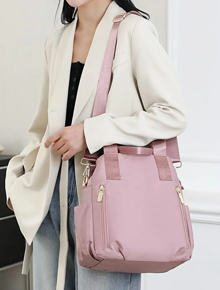 Women Large Canvas Tote Bags Nylon Multi Compartment Top-handle Handbags Waterproof Crossbogy Bags Totes Purse