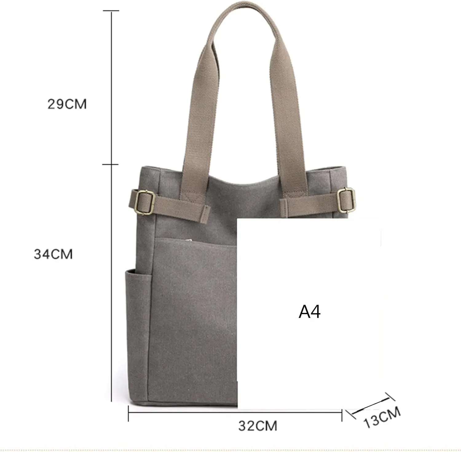 Women Student Casual Handbag Canvas Travel Shoulder Tote Bag For Men And Women Shopping over The Shoulder (B, One Size)