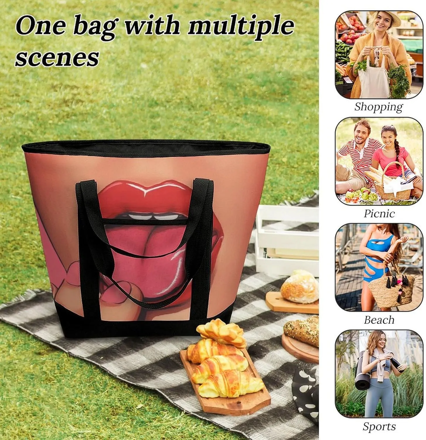 Women's Large-Capacity Thermal Tote Bag Stylish Work & Commute Handbag