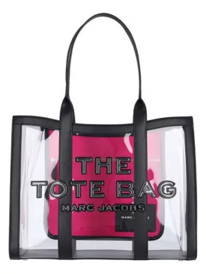 Women's The Clear Large Tote Bag in Black | 2P4HTT045H03