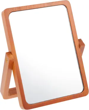 Wooden Desktop Mirror for Makeup Portable and Easy to Clean Suitable for Home Office and Travel