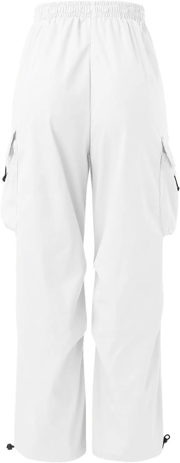Work Cargo Pants for Men Relaxed Fit Parachute Pants Casual Baggy Cargo Sweatpants Hip Hop Harem Pants with Pockets