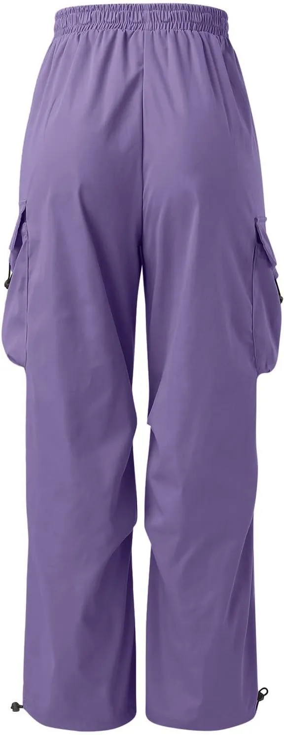 Work Cargo Pants for Men Relaxed Fit Parachute Pants Casual Baggy Cargo Sweatpants Hip Hop Harem Pants with Pockets