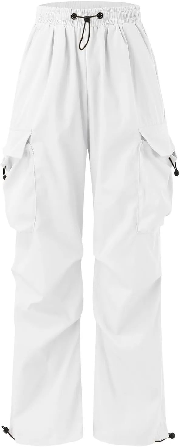 Work Cargo Pants for Men Relaxed Fit Parachute Pants Casual Baggy Cargo Sweatpants Hip Hop Harem Pants with Pockets