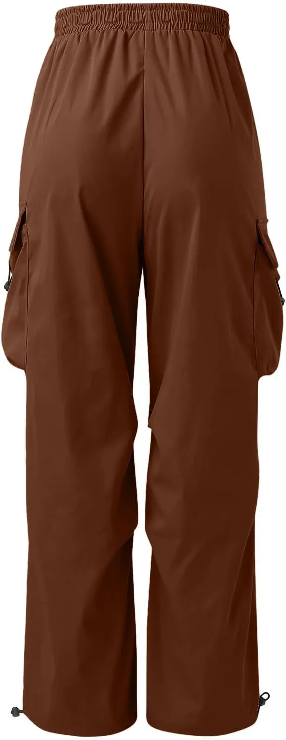 Work Cargo Pants for Men Relaxed Fit Parachute Pants Casual Baggy Cargo Sweatpants Hip Hop Harem Pants with Pockets