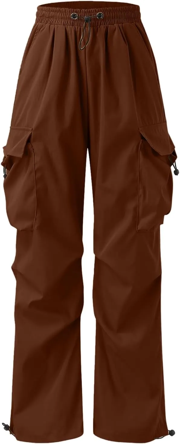 Work Cargo Pants for Men Relaxed Fit Parachute Pants Casual Baggy Cargo Sweatpants Hip Hop Harem Pants with Pockets