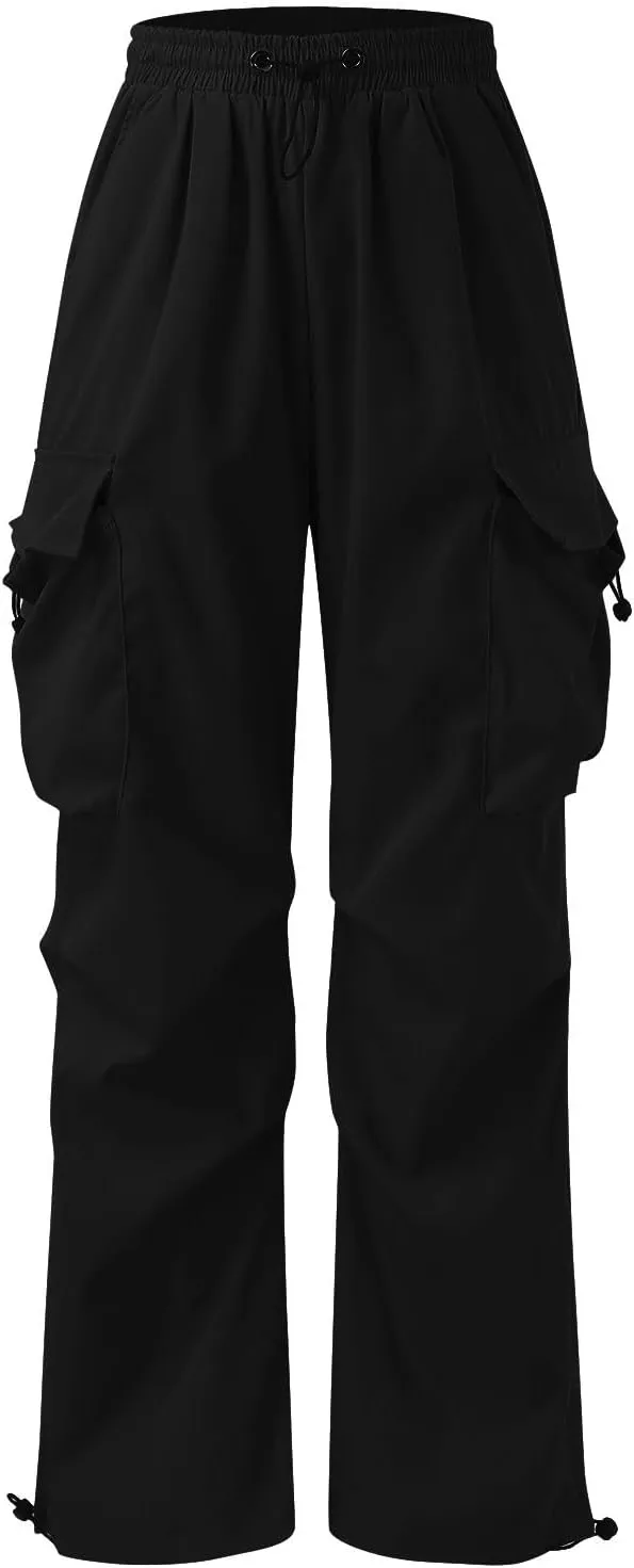 Work Cargo Pants for Men Relaxed Fit Parachute Pants Casual Baggy Cargo Sweatpants Hip Hop Harem Pants with Pockets