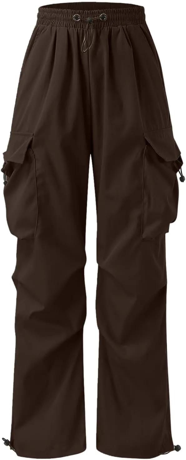 Work Cargo Pants for Men Relaxed Fit Parachute Pants Casual Baggy Cargo Sweatpants Hip Hop Harem Pants with Pockets