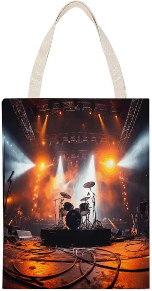 Work Tote Bag, Rock Concert Stage Print All-purpose Tote Bag Canvas Tote Bag Fashion Canvas Bag Multipurpose Canvas Bag