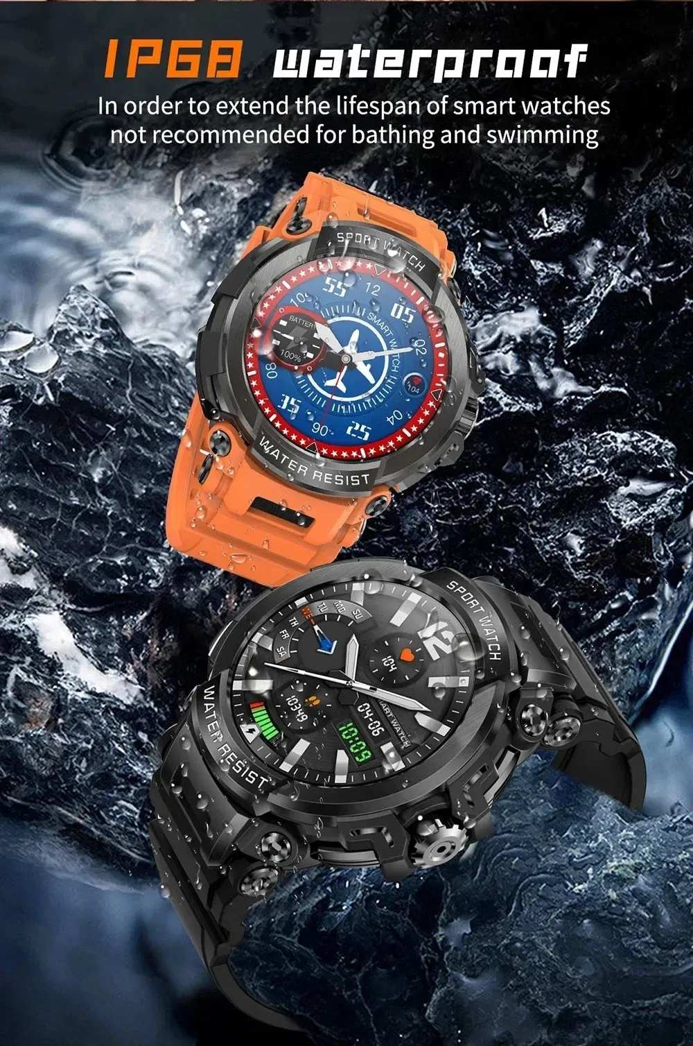 Xiaomi 1.5" Bluetooth GPS Smart Watch Men 120  Sports Tracker