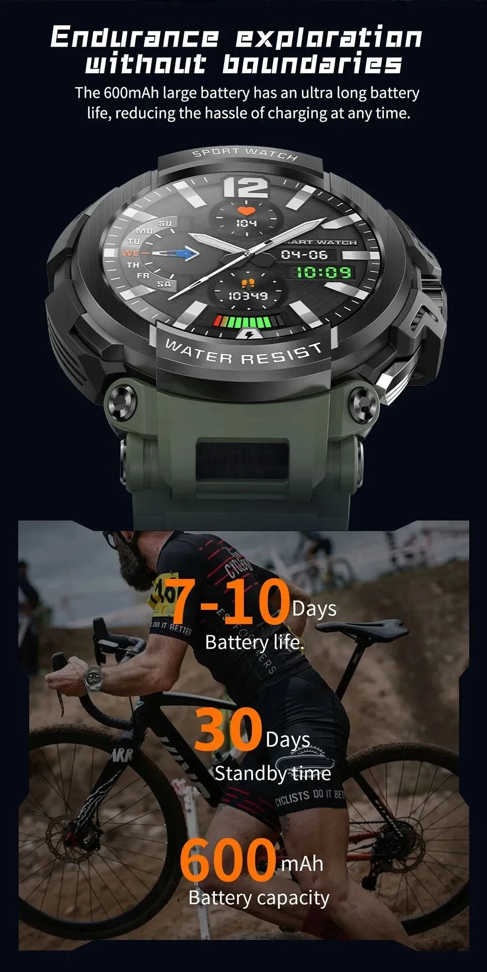 Xiaomi 1.5" Bluetooth GPS Smart Watch Men 120  Sports Tracker