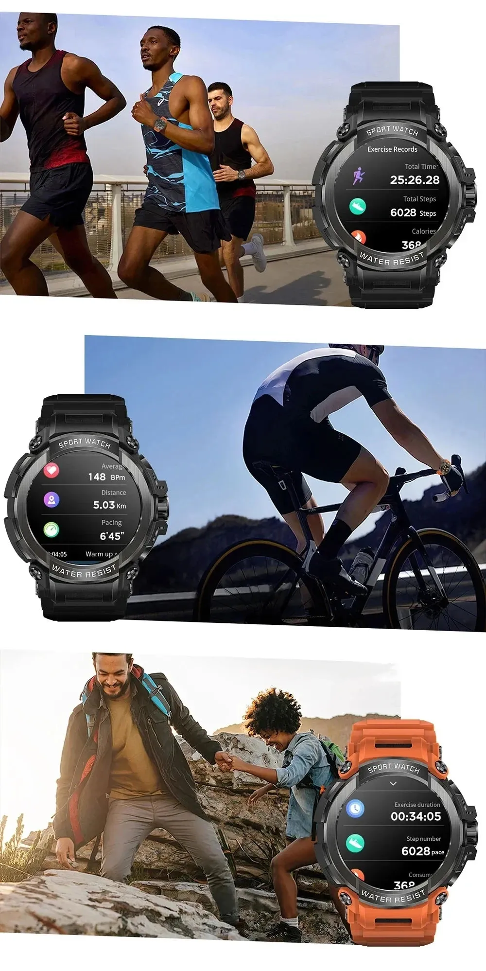 Xiaomi 1.5" Bluetooth GPS Smart Watch Men 120  Sports Tracker