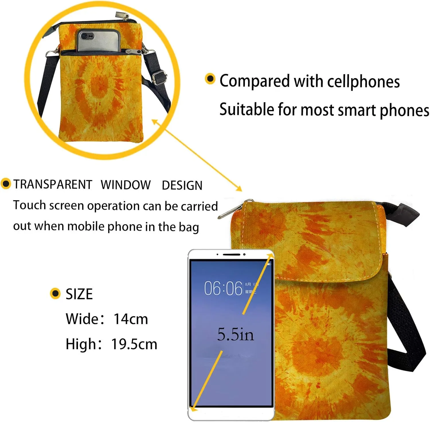 Xpyiqun Purses for Women Crossbody Bag Phone Card Wallet Pouch Shouder Handbags