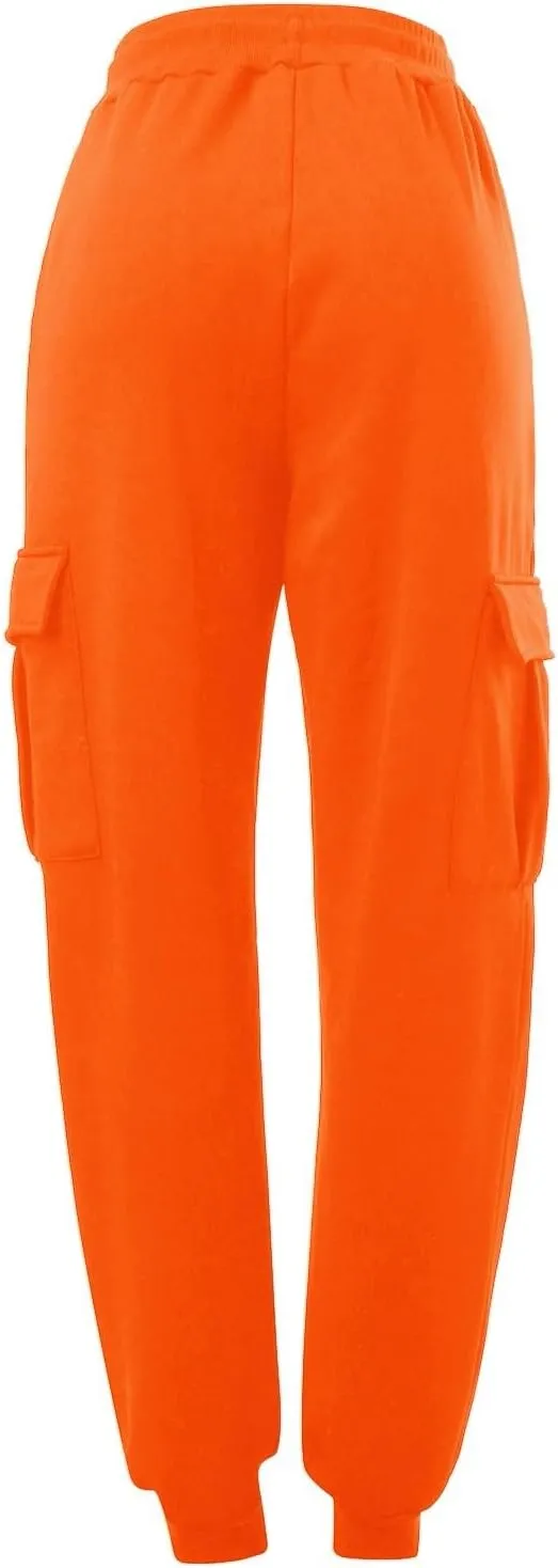 Y2K Streetwear with 6 Pockets Sweatpants Comfortable High Waisted Jogging Pants with High Waisted Baggy Casual Pants