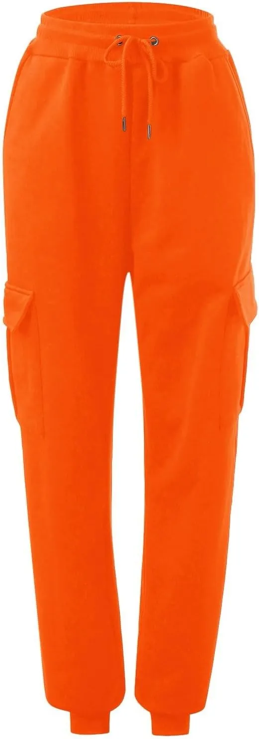 Y2K Streetwear with 6 Pockets Sweatpants Comfortable High Waisted Jogging Pants with High Waisted Baggy Casual Pants